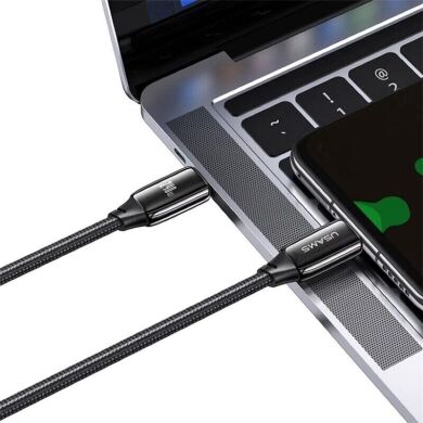 Кабель USAMS US-SJ580 Type-C to Type-C (240W, 1.2m) - Black