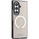 Защитный чехол Guess Magnetic Ring Stand Grained Classic Logo MagSafe для Samsung Galaxy Fold 8 Ultra (GUHMZFD86PSGRSCLE) - Beige. Фото 3 из 7