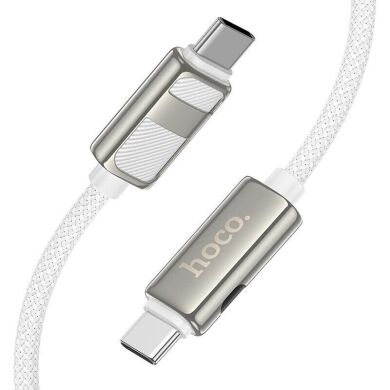 Кабель Hoco U137 Type-C to Type-C (60W, 3A, 1.2m) - White