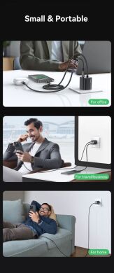Сетевое зарядное устройство USAMS US-CC261 GaN 20W (Type-C) + кабель Type-C - Black