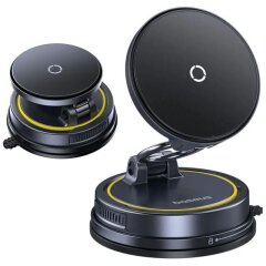 Автомобильный держатель с функцией беспроводной зарядки Baseus PrimeTrip VC2 Flex Pro (C0013F01) - Black