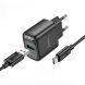 Сетевое зарядное устройство Hoco C140A Smart QC3.0 (18W, 3A) + кабель USB to Type-C - Black. Фото 1 из 6
