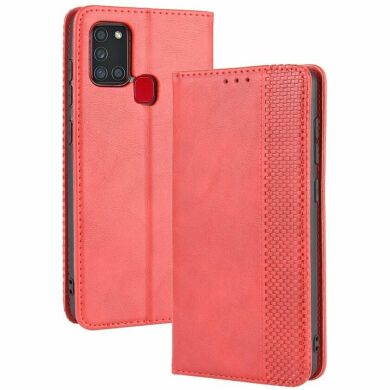 Чохол Deexe Retro Style для Samsung Galaxy A21s (A217) - Red