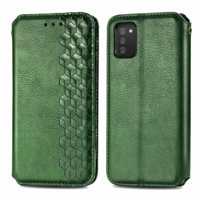 Чохол Deexe Rhombus Wallet для Samsung Galaxy A02s (A025) - Green