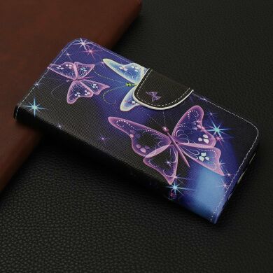 Чехол-книжка Deexe Color Wallet для Samsung Galaxy A20s (A207) - Purple Butterflies