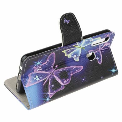 Чехол-книжка Deexe Color Wallet для Samsung Galaxy A20s (A207) - Purple Butterflies