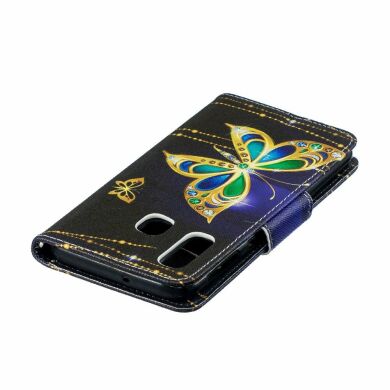 Чохол-книжка Deexe Color Wallet для Samsung Galaxy A40 (А405) - Butterfly with Diamond