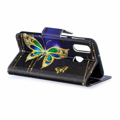 Чохол-книжка Deexe Color Wallet для Samsung Galaxy A40 (А405) - Butterfly with Diamond