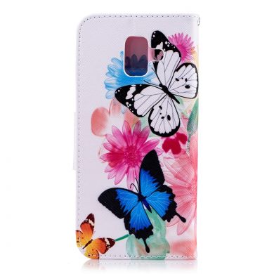 Чехол-книжка Deexe Color Wallet для Samsung Galaxy A6 2018 (A600) - Butterfly in Flowers B