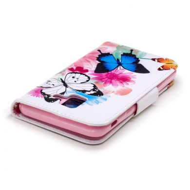 Чехол-книжка Deexe Color Wallet для Samsung Galaxy A6 2018 (A600) - Butterfly in Flowers B