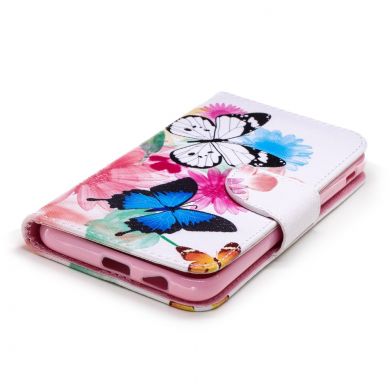 Чехол-книжка Deexe Color Wallet для Samsung Galaxy A6 2018 (A600) - Butterfly in Flowers B