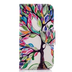 Чехол-книжка Deexe Color Wallet для Samsung Galaxy J4 2018 (J400) - Colorful Tree