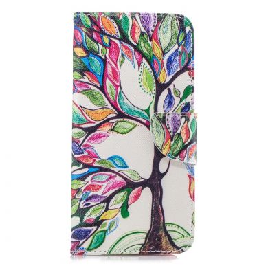 Чехол-книжка Deexe Color Wallet для Samsung Galaxy J4+ (J415) - Colorized Tree