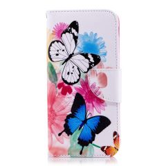Чехол-книжка Deexe Color Wallet для Samsung Galaxy J6 2018 (J600) - Butterfly in Flowers