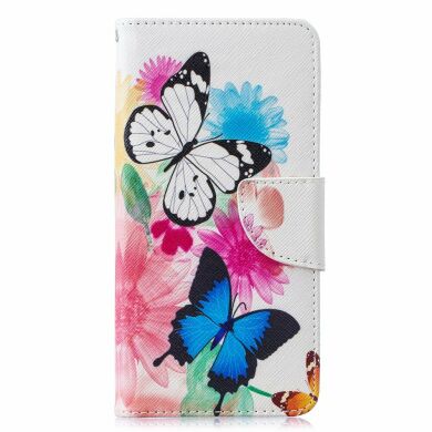 Чехол-книжка Deexe Color Wallet для Samsung Galaxy S10 (G973) - Butterflies and Flowers