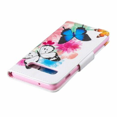 Чохол-книжка Deexe Color Wallet для Samsung Galaxy S10 (G973) - Butterflies and Flowers