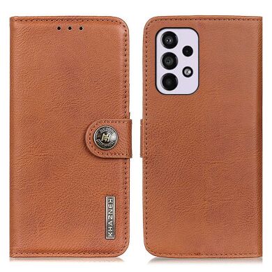 Чехол-книжка KHAZNEH Wallet Cover для Samsung Galaxy A33 - Brown
