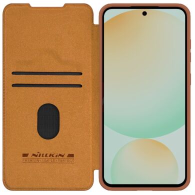 Чехол-книжка NILLKIN Qin Pro для Samsung Galaxy S24 FE (S721) - Brown