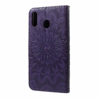 Чехол-книжка UniCase SunFlower Pattern для Samsung Galaxy M20 (M205) - Purple