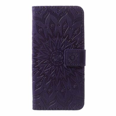 Чехол-книжка UniCase SunFlower Pattern для Samsung Galaxy M20 (M205) - Purple