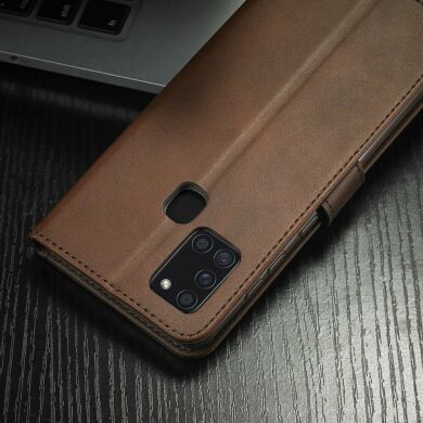 Чехол LC.IMEEKE Wallet Case для Samsung Galaxy A21s (A217) - Coffee