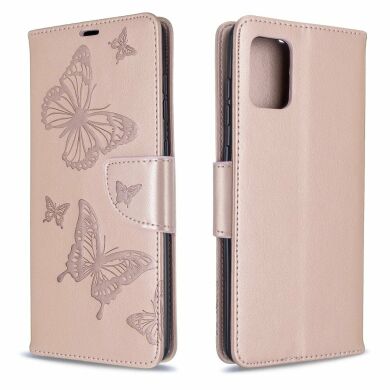Чехол UniCase Butterfly Pattern для Samsung Galaxy A71 (A715) - Rose Gold