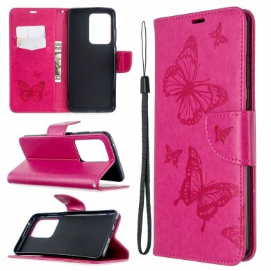 Чехол UniCase Butterfly Pattern для Samsung Galaxy S20 Ultra (G988) - Rose