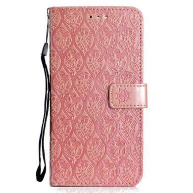 Чехол UniCase Leaf Wallet для Samsung Galaxy A6+ 2018 (A605) - Pink