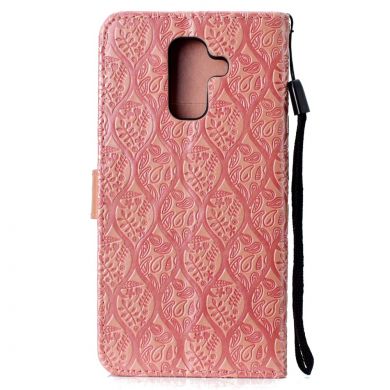 Чехол UniCase Leaf Wallet для Samsung Galaxy A6+ 2018 (A605) - Pink