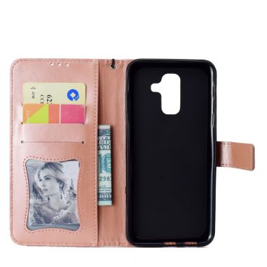 Чехол UniCase Leaf Wallet для Samsung Galaxy A6+ 2018 (A605) - Pink