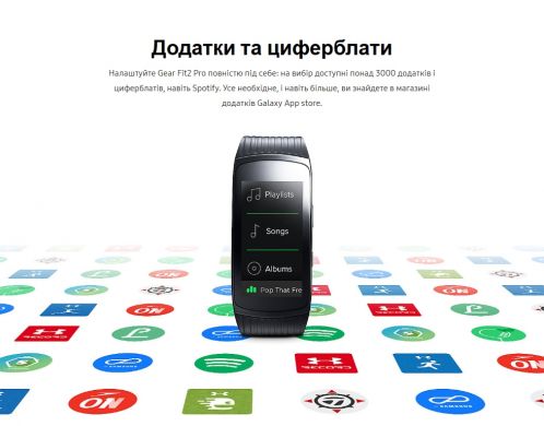 Фитнес-браслет Samsung Gear Fit 2 Pro L (SM-R365NZKASEK) - Black