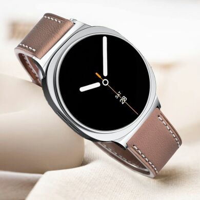 Шкіряний ремінець Deexe Genuine Leather для Samsung Galaxy Watch 8 (40/44mm) / 8 Classic - Black