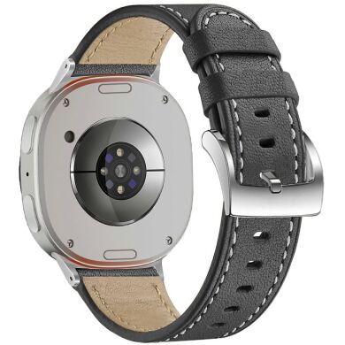 Шкіряний ремінець Deexe Genuine Leather для Samsung Galaxy Watch 8 (40/44mm) / 8 Classic - Black