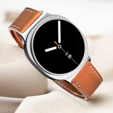 Шкіряний ремінець Deexe Genuine Leather для Samsung Galaxy Watch 8 (40/44mm) / 8 Classic - Black