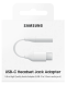 Переходник Samsung USB Type-C - 3.5 мм (EE-UC10JUWRGRU) - White. Фото 5 из 6