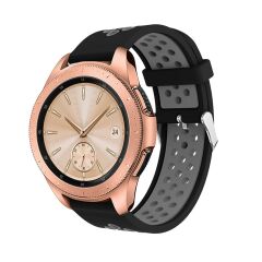 Ремешок Deexe Dual Color для Samsung Galaxy Watch 42mm / Watch 3 41mm - Black/Grey