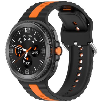 Ремешок Reframe Vertical Strip для Samsung Galaxy Watch 8 (40/44mm) / 8 Classic / Ultra (2025) - Black / Orange