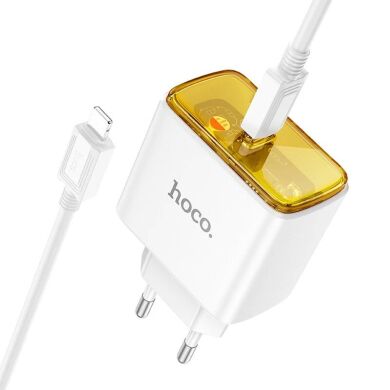 Сетевое зарядное устройство Hoco CS41A 35W + кабель Type-C to Lightning - White