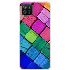Силиконовый (TPU) чехол Deexe Life Style для Samsung Galaxy A12 (A125) / A12 Nacho (A127) / M12 (M127) - Colorized Squares