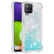 Силиконовый (TPU) чехол Deexe Liquid Glitter для Samsung Galaxy A22 (A225) / M22 (M225) - Silver Blue Stars. Фото 2 из 7