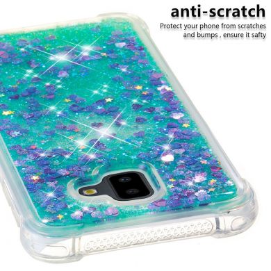 Силіконовий (TPU) чохол Deexe Liquid Glitter для Samsung Galaxy J6+ (J610) - Green