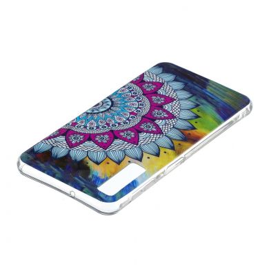 Силиконовый (TPU) чехол Deexe LumiCase для Samsung Galaxy A7 2018 (A750) - Colorized Mandala Luminous TPU