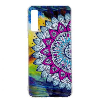 Силиконовый (TPU) чехол Deexe LumiCase для Samsung Galaxy A7 2018 (A750) - Colorized Mandala Luminous TPU