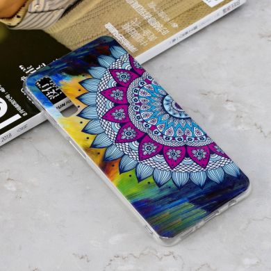 Силиконовый (TPU) чехол Deexe LumiCase для Samsung Galaxy A7 2018 (A750) - Colorized Mandala Luminous TPU