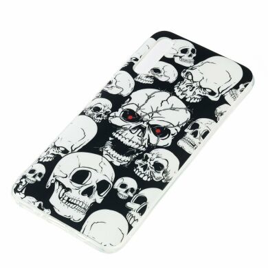 Силіконовий (TPU) чохол Deexe LumiCase для Samsung Galaxy A70 (A705) - Skulls