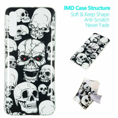 Силіконовий (TPU) чохол Deexe LumiCase для Samsung Galaxy A70 (A705) - Skulls