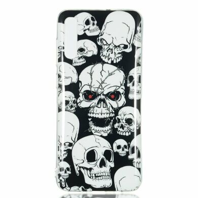 Силіконовий (TPU) чохол Deexe LumiCase для Samsung Galaxy A70 (A705) - Skulls
