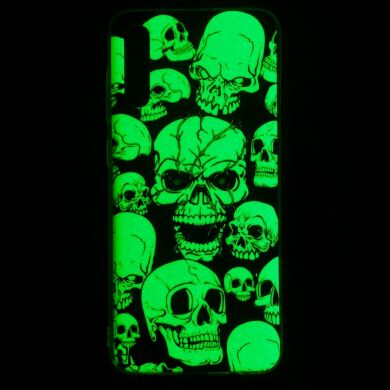 Силіконовий (TPU) чохол Deexe LumiCase для Samsung Galaxy A70 (A705) - Skulls