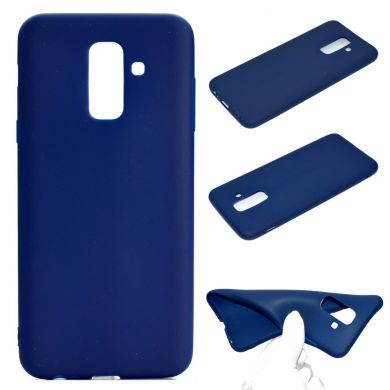 Силиконовый (TPU) чехол Deexe Matte Case для Samsung Galaxy A6+ 2018 (A605) - Dark Blue