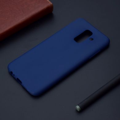 Силиконовый (TPU) чехол Deexe Matte Case для Samsung Galaxy A6+ 2018 (A605) - Dark Blue